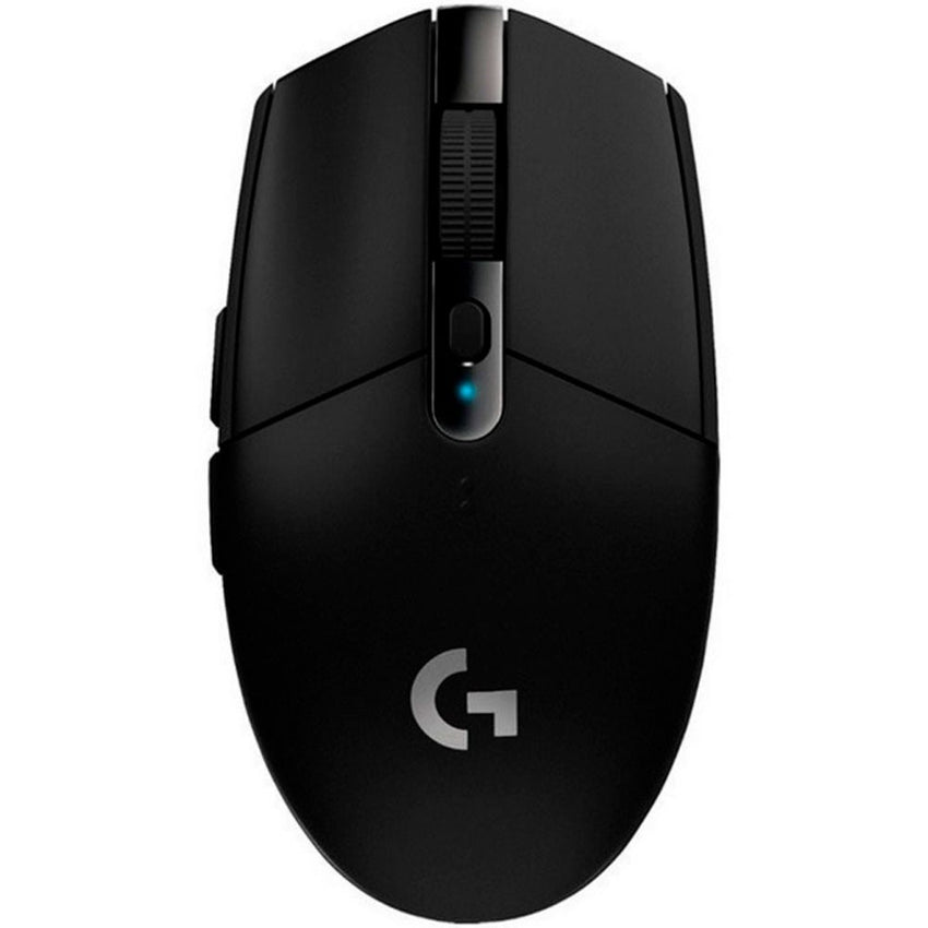 MOUSE G305 LIGHTSPEED Logitech Gaming Inalámbrico Receptor USB 12000DPI Compatible Win-Mac Sensor HERO 6Botones Programables Garantía 2Años-NEGRO