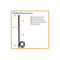 PDU Monofásico de 2.9kW con Medidor Digital Local, Tomacorrientes de 120V (24 5-15/20R), L5-30P, Cable de 3.05 m [10 pies], 0U Vertical