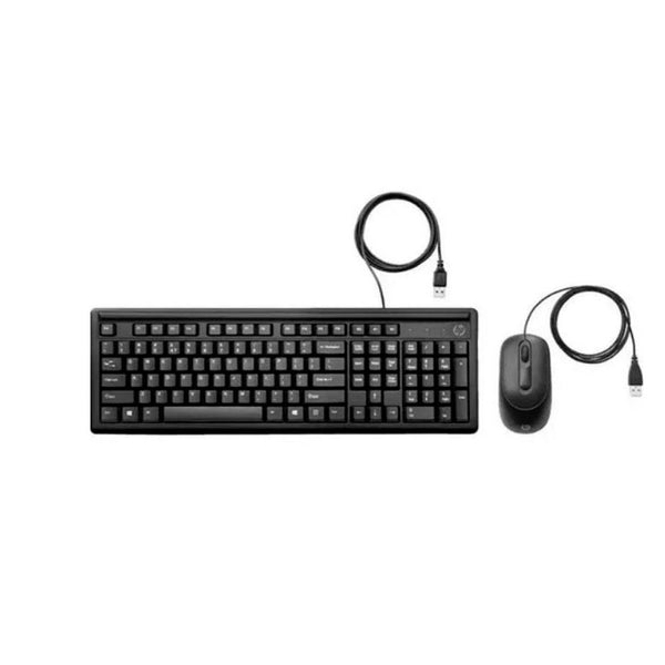 Combo HP Teclado y Mouse alambrico 160, Negro
