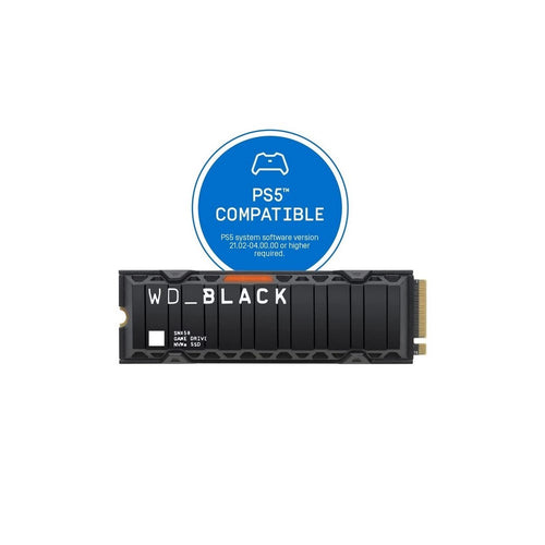 Unidad de estado sólido SSD Western Digital Black SN850 con disipador 500GB Compatible con PS5