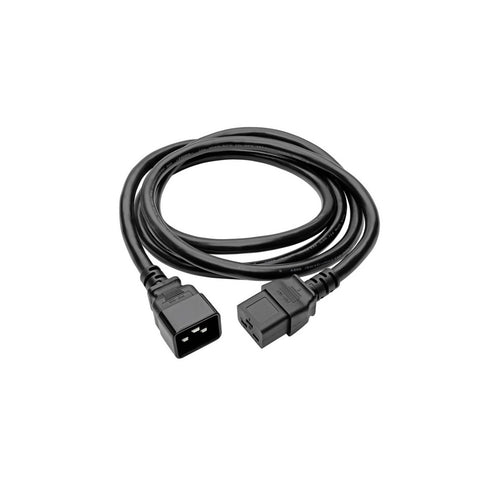 Cable de Extensión de Alimentación, C19 a C20 - Servicio Pesado, 20A, 250V, 12 AWG, 1.83 m [6 pies], Negro