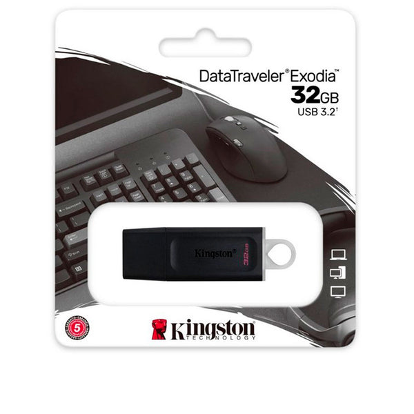 Memoria USB Kingston DataTraveler Exodia 32GB 3.2 Gen 1 Negro