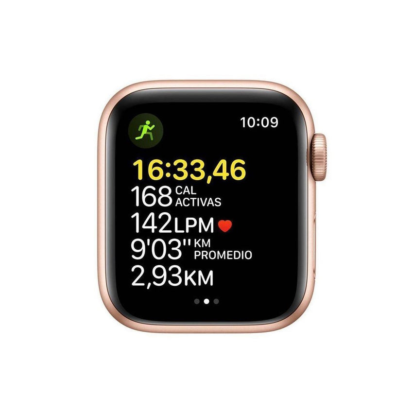 Apple Watch SE (GPS) - Caja de aluminio en oro de 40 mm - Correa deportiva blanco estrella - Talla única