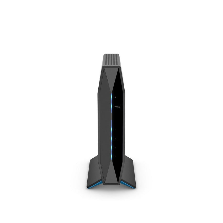 Router  E5600 AC1200 WIFI 5,Doble banda 2,4 GHz + 5 GHz (866 + 300 Mbps),4 antenas internas ,puertos 1 WAN+ 4 LAN,procesador 880 MHz de doble núcleo,Flash NAND de 128 MB y DDR3 de 128 MB,WPA2 personal.