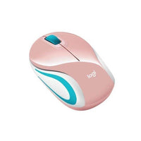Mini Mouse M187 Logitech Inalámbrico Receptor Usb Rosado