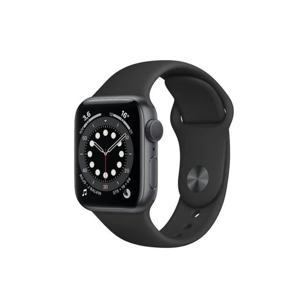 Apple Watch Series 6 (GPS) - Caja de aluminio en gris espacial de 40 mm - Correa deportiva negra - Talla única