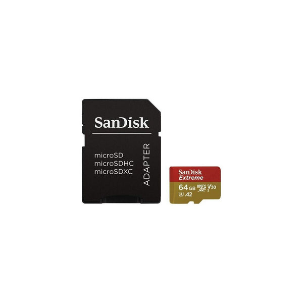 Tarjeta microSD SanDisk Extreme (Action Cam) UHS-I 64GB C10, U3, V30, A2
