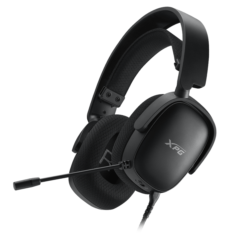 XPG PRECOG S, negro, unidad de transductor de 50 mm, respuesta en frecuencia de 20-20.000 Hz, 101 dB+-3 dB, micrófono omnidireccional