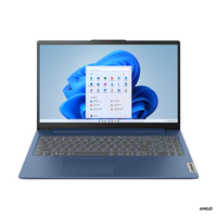 Portátil Lenovo IdeaPad Slim 3 15AMN8 AMD Athlon Silver 7120U 15,6 Pulgadas FHD Memoria 8GB Estado Solido 256GB Windows 11 Home con Lector de Huella Color Azul